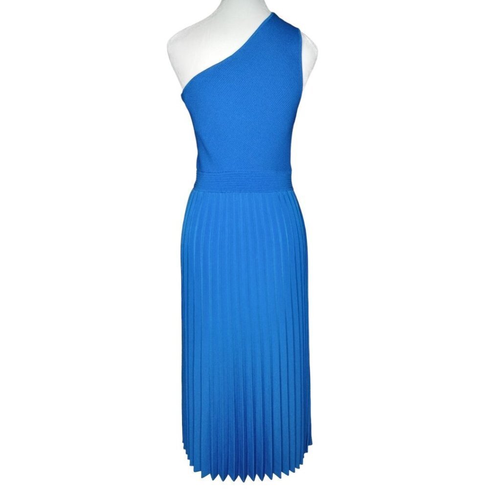 NWT Ted Baker Size 8 UK Size 3 Cobalt Blue Miriom One Shoulder Midi Dress - Picture 2 of 7